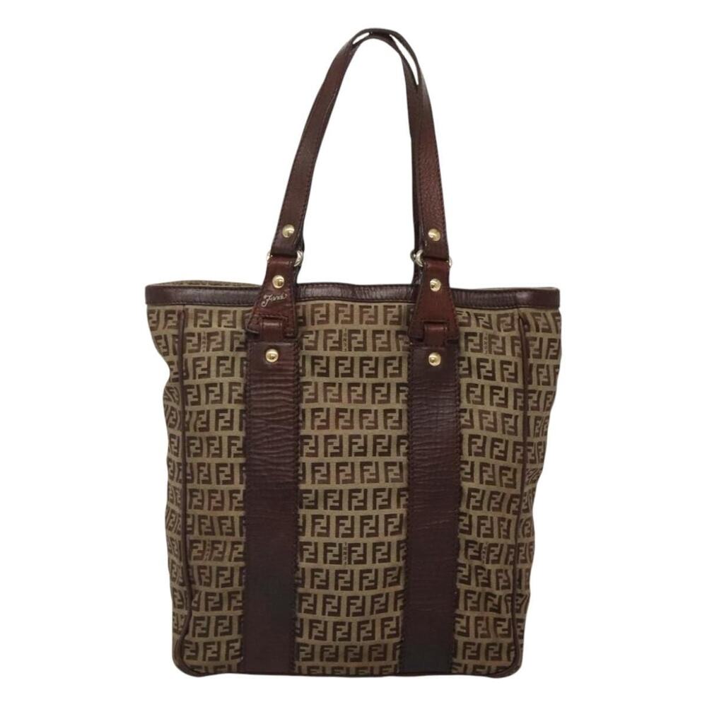 Fendi Zucchino Tote Bag Beige